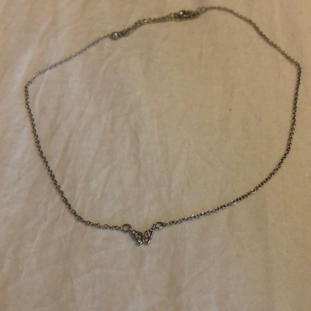 Silver Tiny Butterfly Necklace